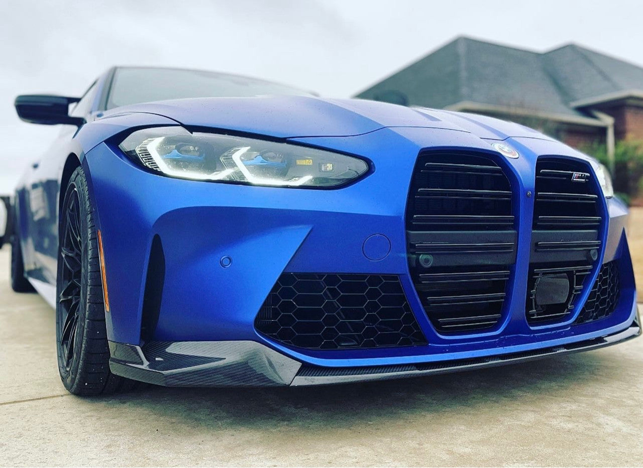 BMW G8X Carbon Fiber MP Style Front Side Splitters Set