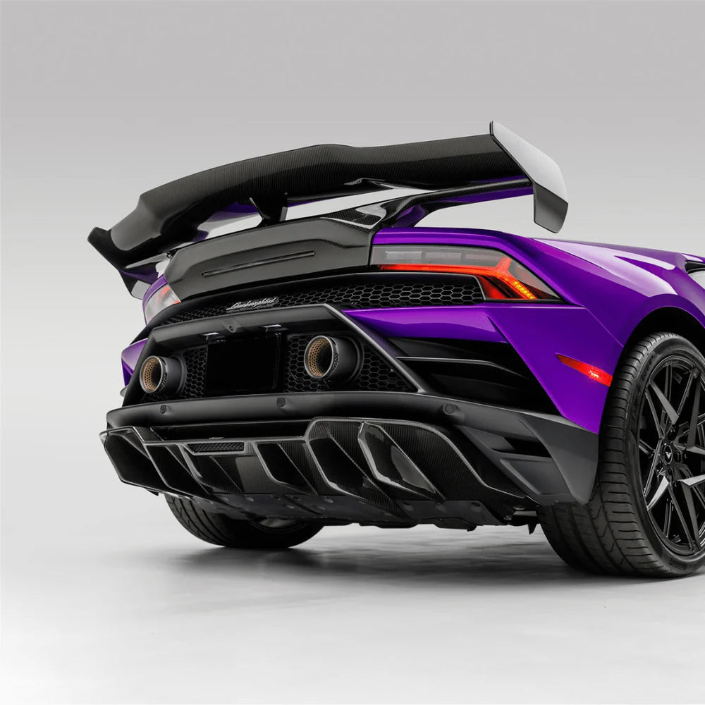Lamborghini Huracan Dry Carbon Fiber V Style Wing w/ Integrated Decklid