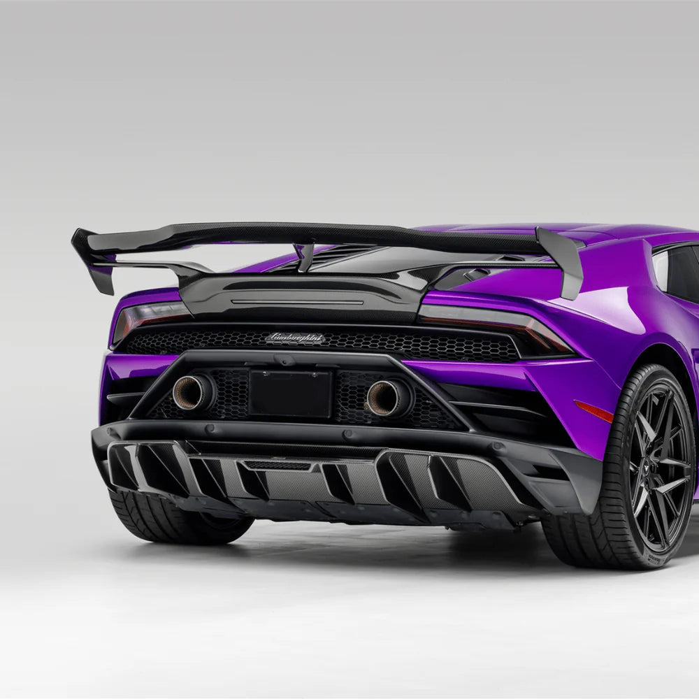 Lamborghini Huracan Dry Carbon Fiber V Style Wing w/ Integrated Decklid