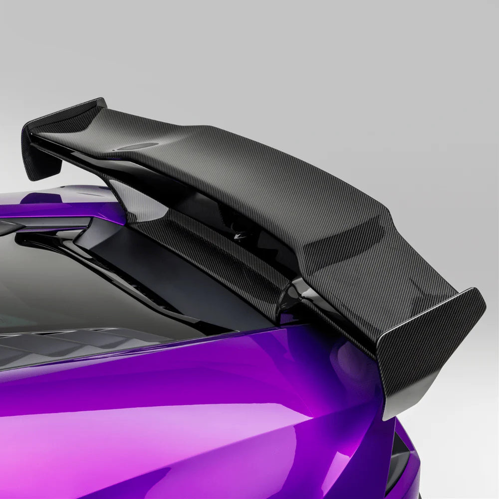 Lamborghini Huracan Dry Carbon Fiber V Style Wing w/ Integrated Decklid