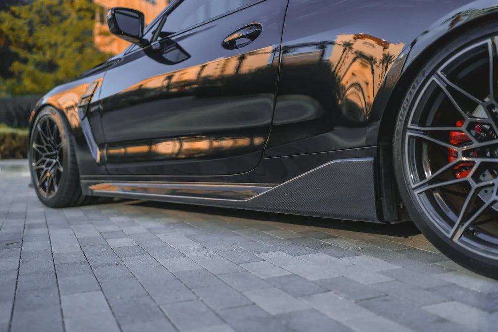 BMW G8X Dry Carbon Fiber MP Style Side Skirts