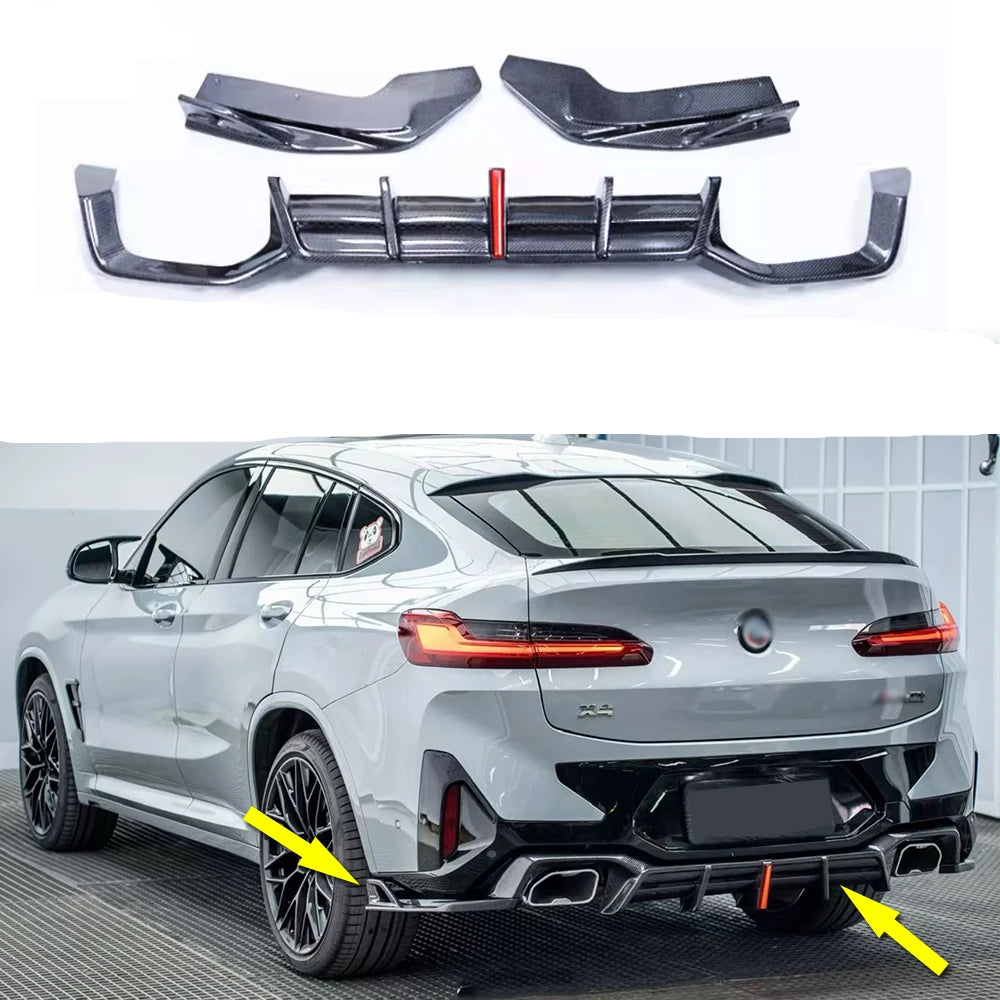 BMW G02 Carbon Fibre Rear Diffuser with LED Brake Light