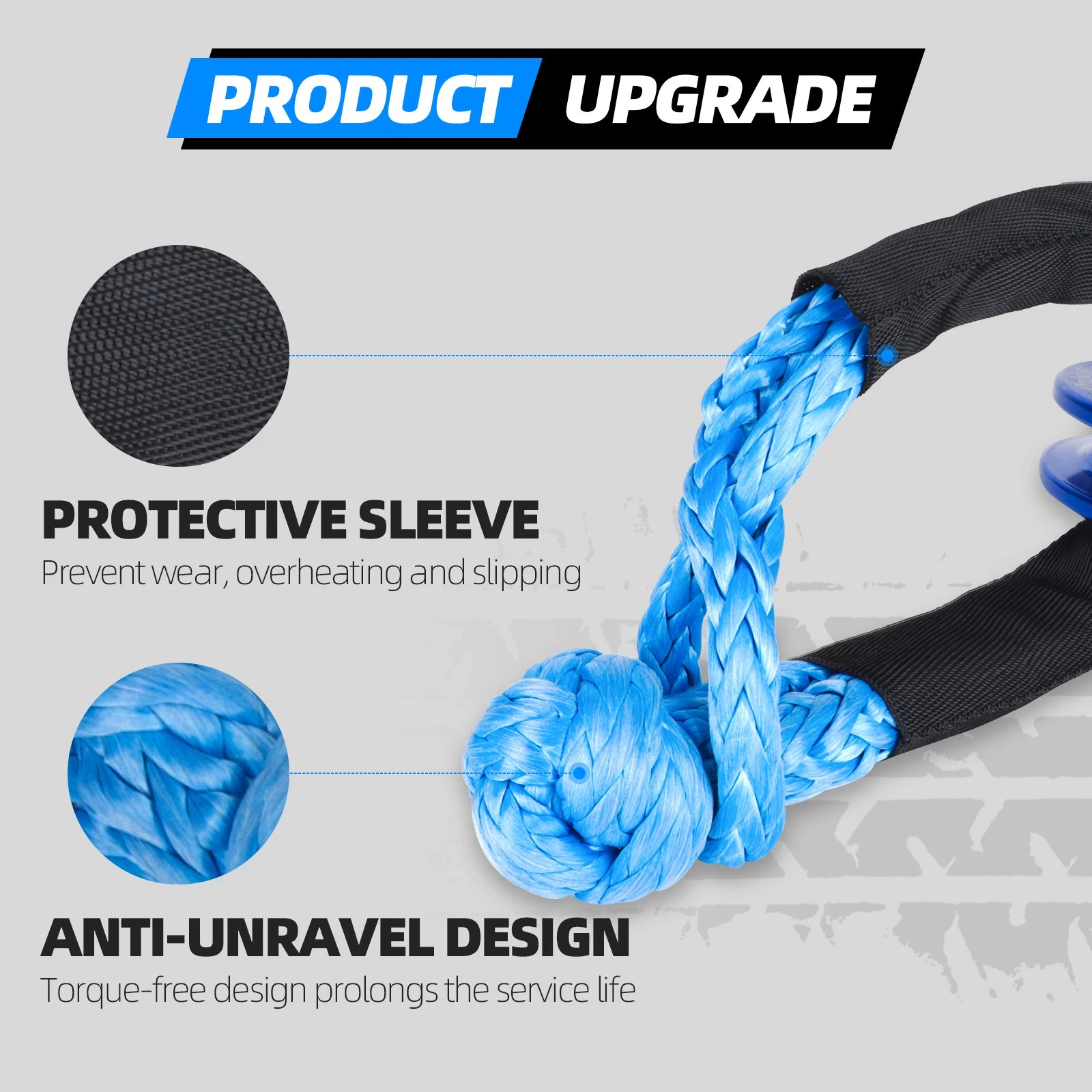 Heavy Duty Shackle Tow Strap - Rated For 41,000LB