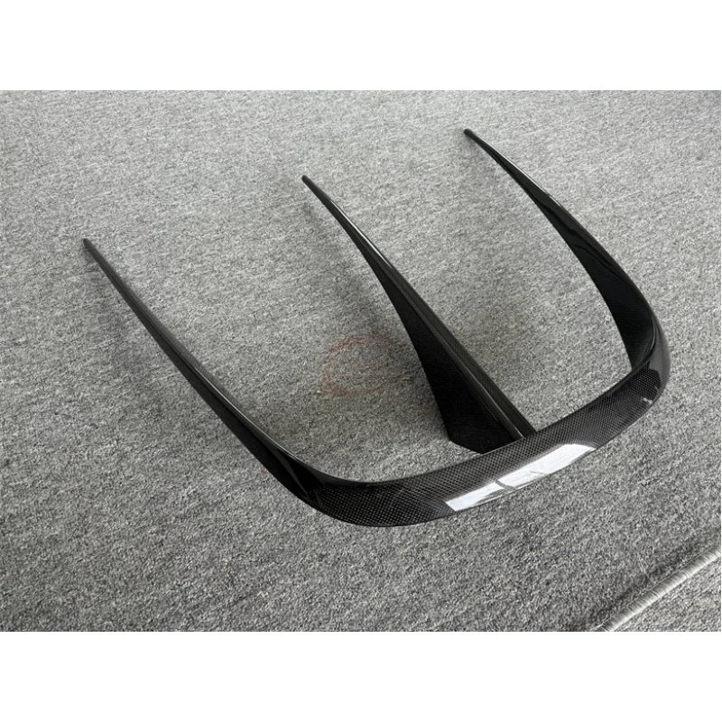 Ferrari F8 Dry Carbon Fiber M Style Hood Fins