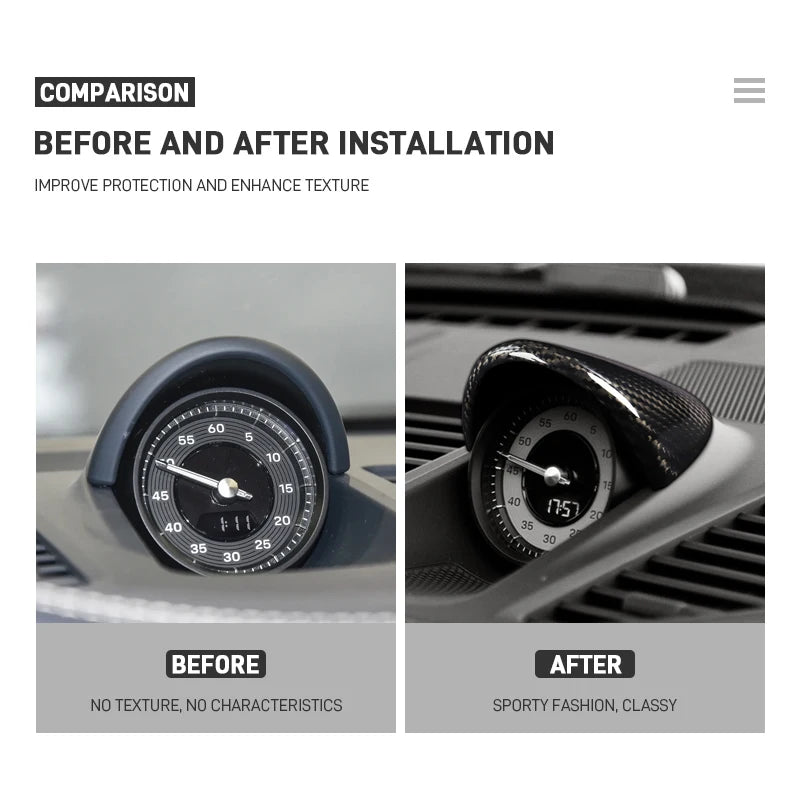 PORSCHE 911 Carbon Fiber Chrono Clock Housing