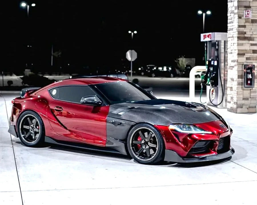 TOYOTA MK5 SUPRA Carbon Fiber off-kilter Vented Hood