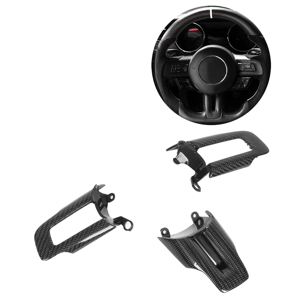 FORD S550 MUSTANG Carbon Fiber Steering Wheel Control Button Trim