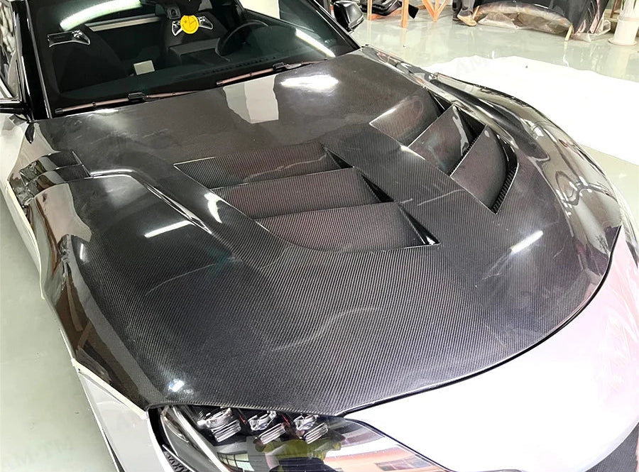 TOYOTA MK5 SUPRA Carbon Fiber off-kilter Vented Hood