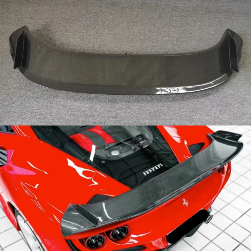 Ferrari F8 Dry Carbon Fiber PK Style Wing