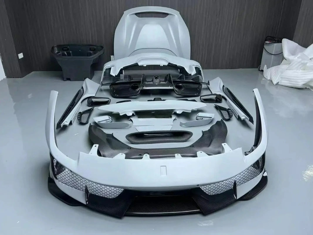 Ferrari 488 Partial Carbon Fiber Pista Conversion Body Kit
