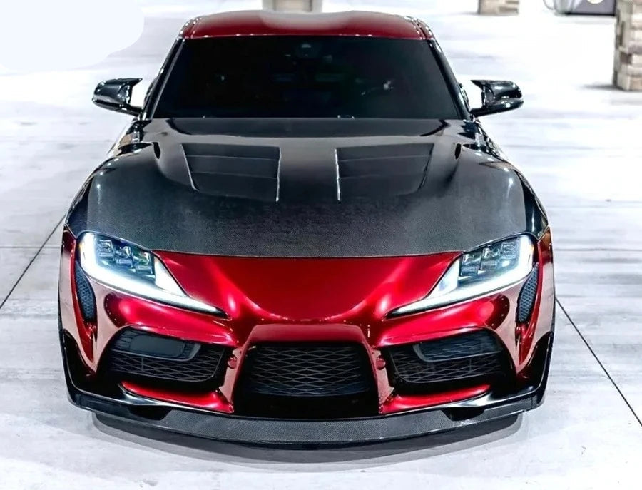 TOYOTA MK5 SUPRA Carbon Fiber off-kilter Vented Hood