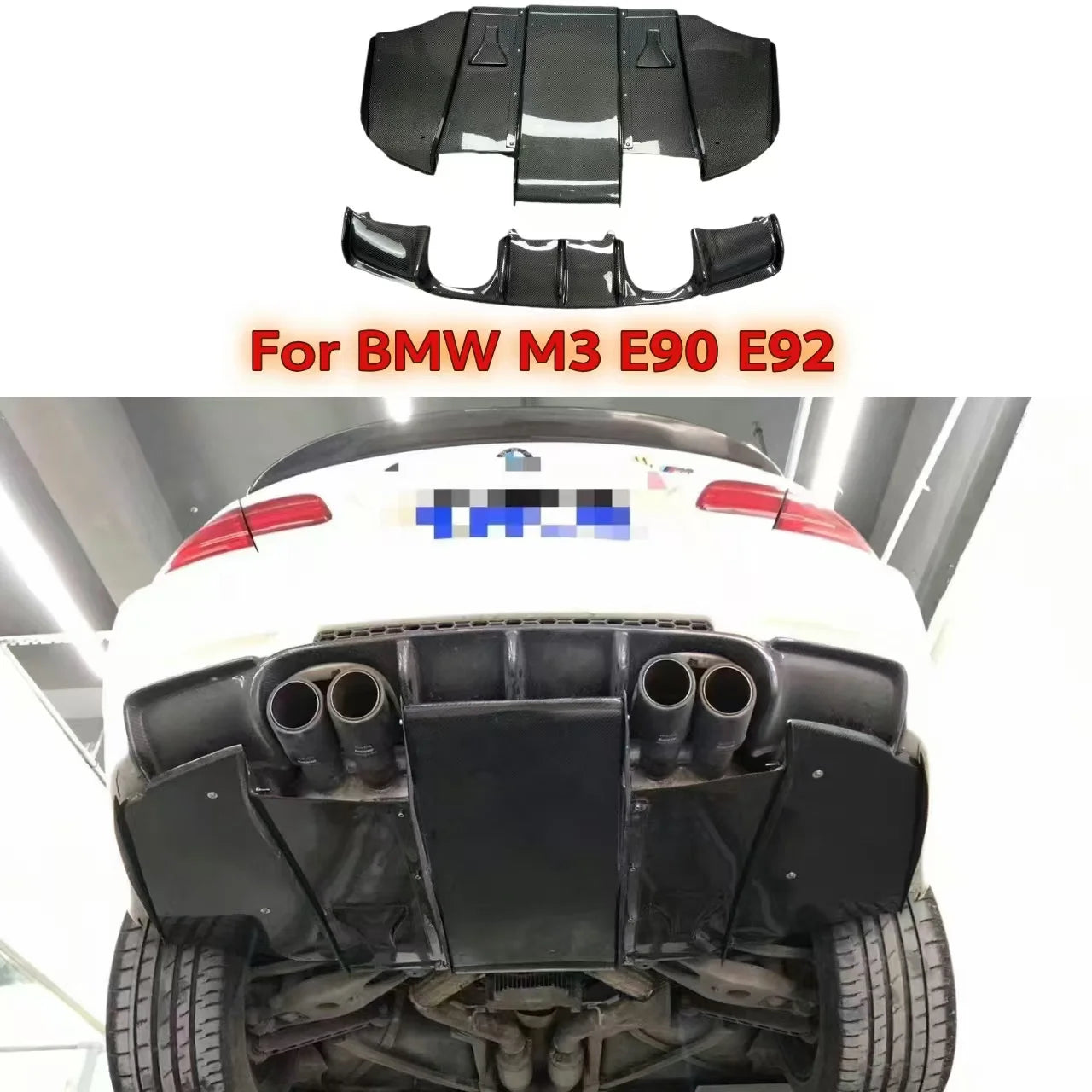 BMW E90/E92 Carbon Fiber Rear Diffuser & Under Tray