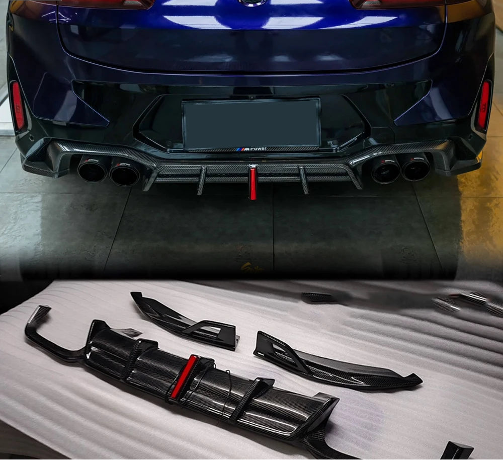 BMW G02 Carbon Fibre Rear Diffuser with LED Brake Light