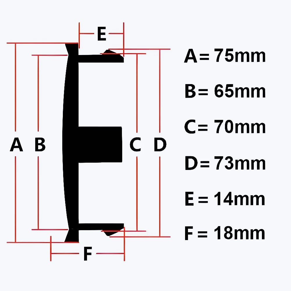 75mm OZ Racing Wheel Center Hub Caps