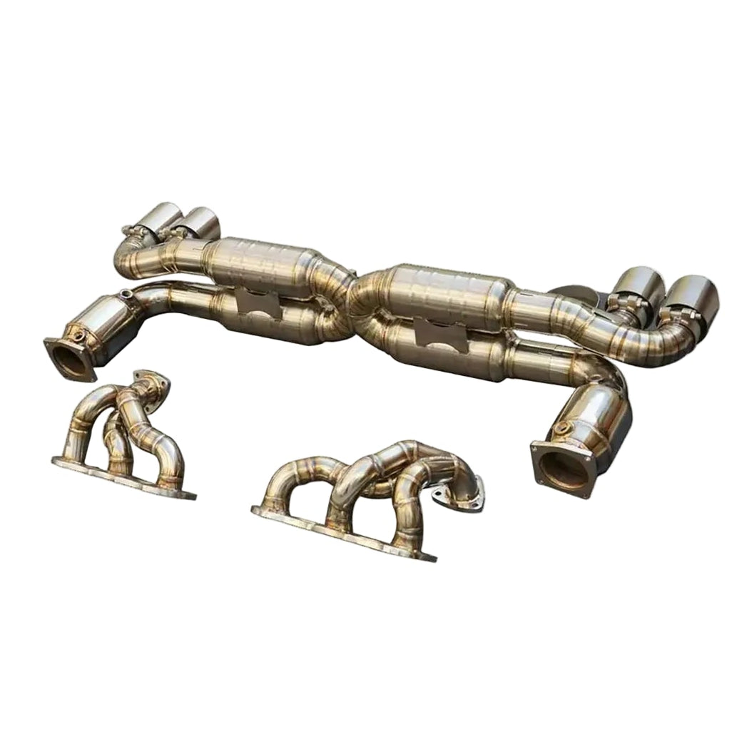 Porsche 991 Turbo S Titanium Valved X-Pipe Race Exhaust System