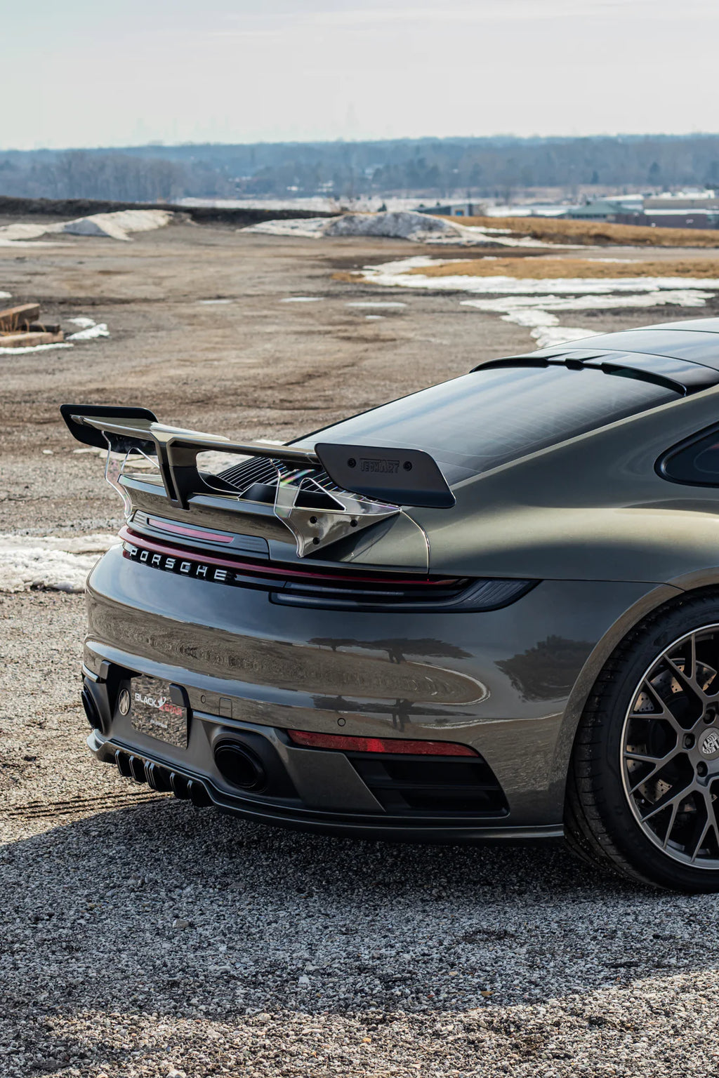 PORSCHE 911 Partial Carbon Fiber TechArt Style Wing