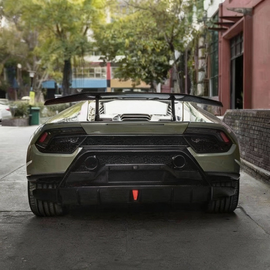 LAMBORGHINI HURACAN Forged Carbon Fiber Rear Hood & Wing