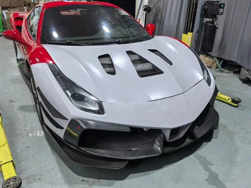 Ferrari 488 Partial Dry Carbon Fiber Evo Style Body Kit