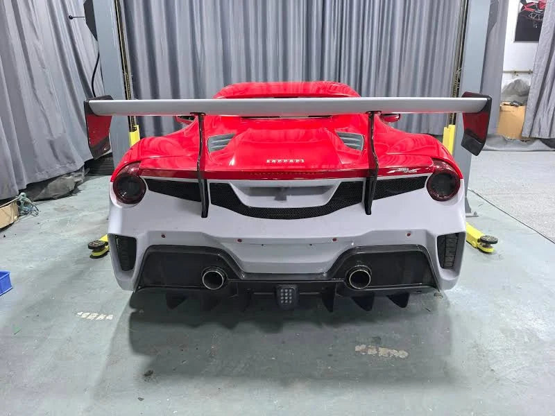 Ferrari 488 Partial Dry Carbon Fiber Evo Style Body Kit