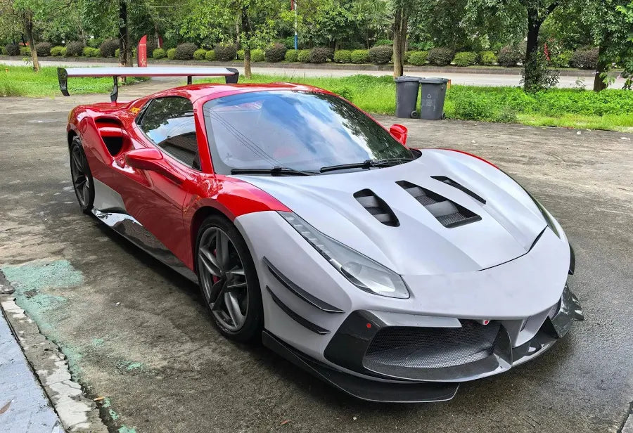 Ferrari 488 Partial Dry Carbon Fiber Evo Style Body Kit